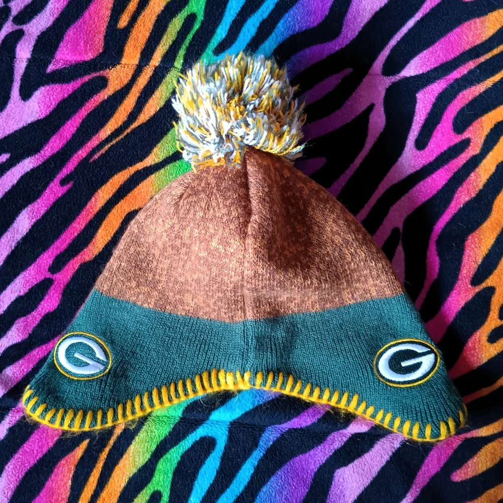 💚💛 Green Bay Packers Infant Knit Hat Winter Baby Football NFL Team Apparel